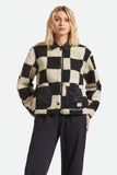 Delilah Sherpa Jacket - Black/Natural Finish Line Check