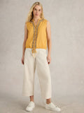 Tulip Mix Sleeveless Shirt - Mid Yellow