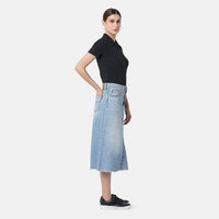 High Rise A Line Decon Skirt - Secret Secret