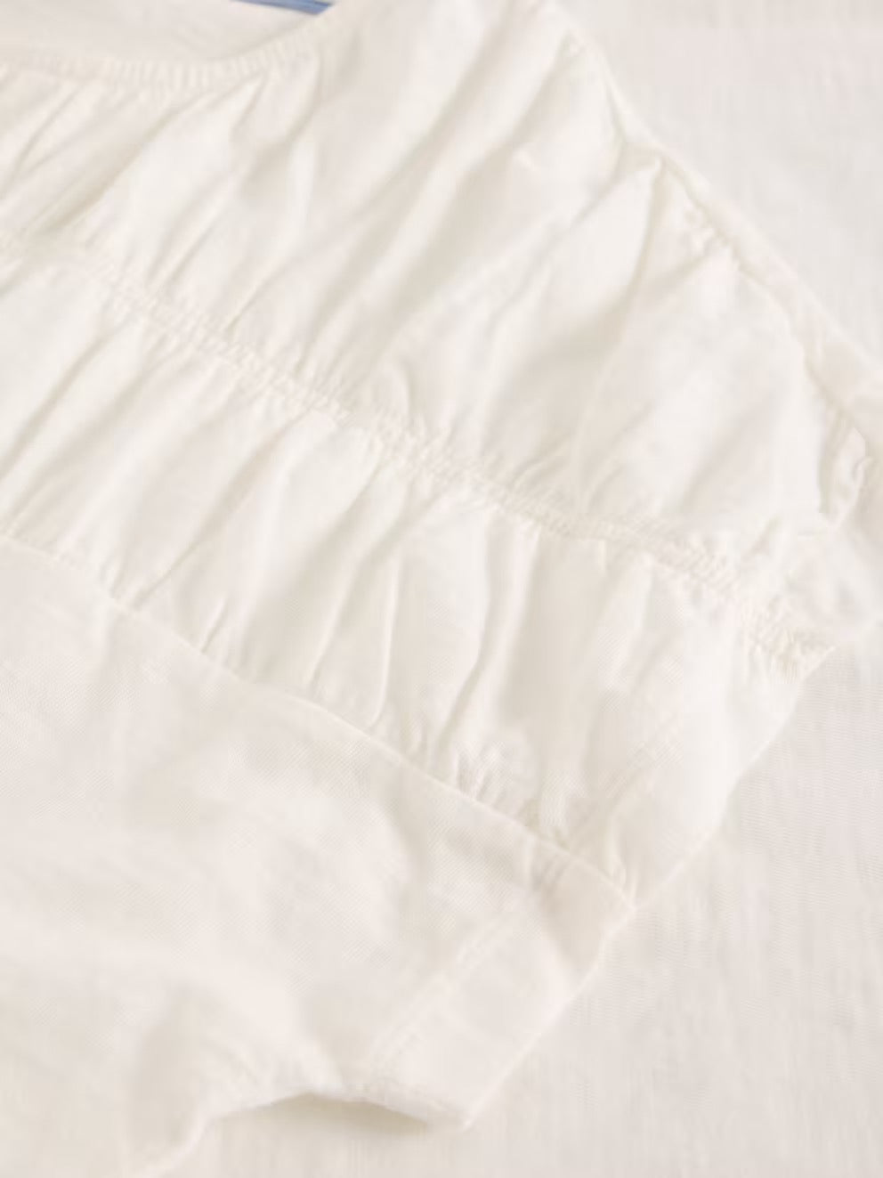 Rachel Ruched Tee - Natural White