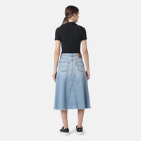 High Rise A Line Decon Skirt - Secret Secret