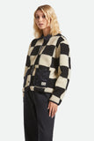 Delilah Sherpa Jacket - Black/Natural Finish Line Check