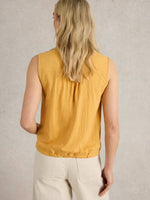 Tulip Mix Sleeveless Shirt - Mid Yellow