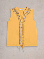 Tulip Mix Sleeveless Shirt - Mid Yellow