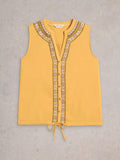 Tulip Mix Sleeveless Shirt - Mid Yellow
