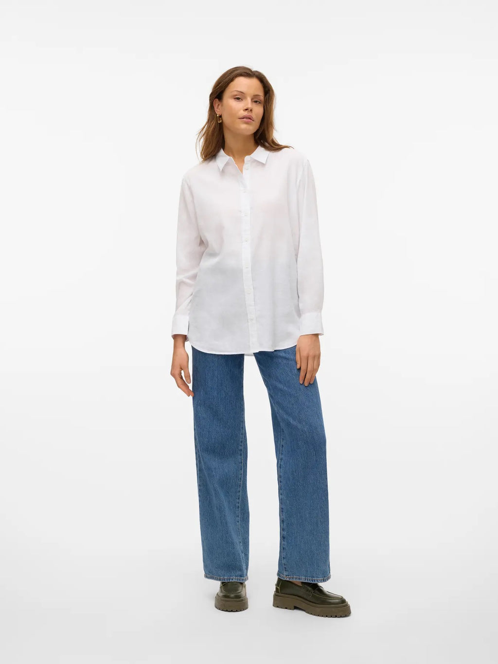 Linn Long Sleeve Shirt - Snow White