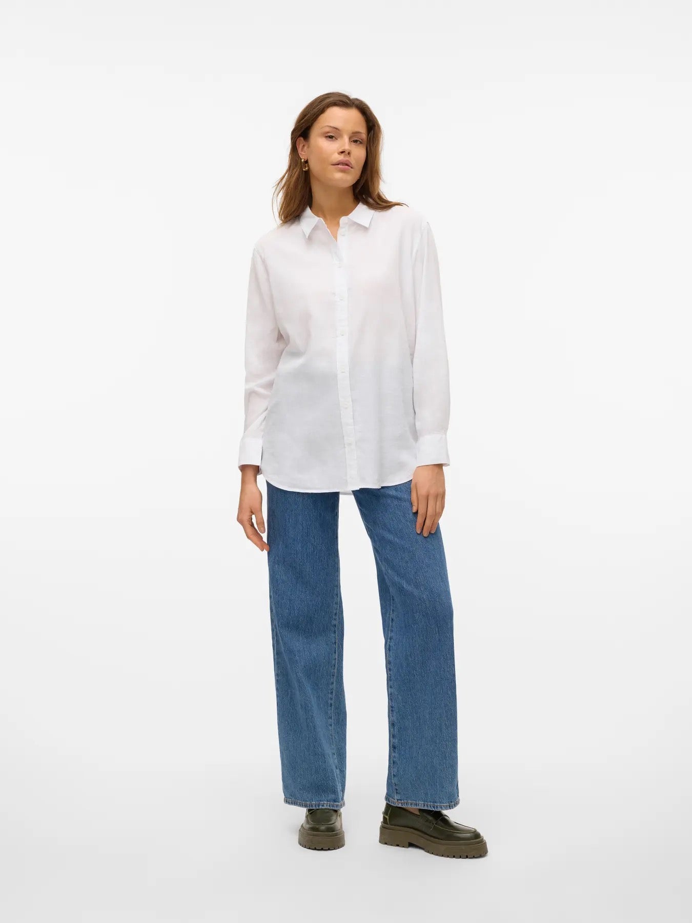 Linn Long Sleeve Shirt - Snow White