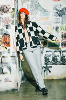 Delilah Sherpa Jacket - Black/Natural Finish Line Check