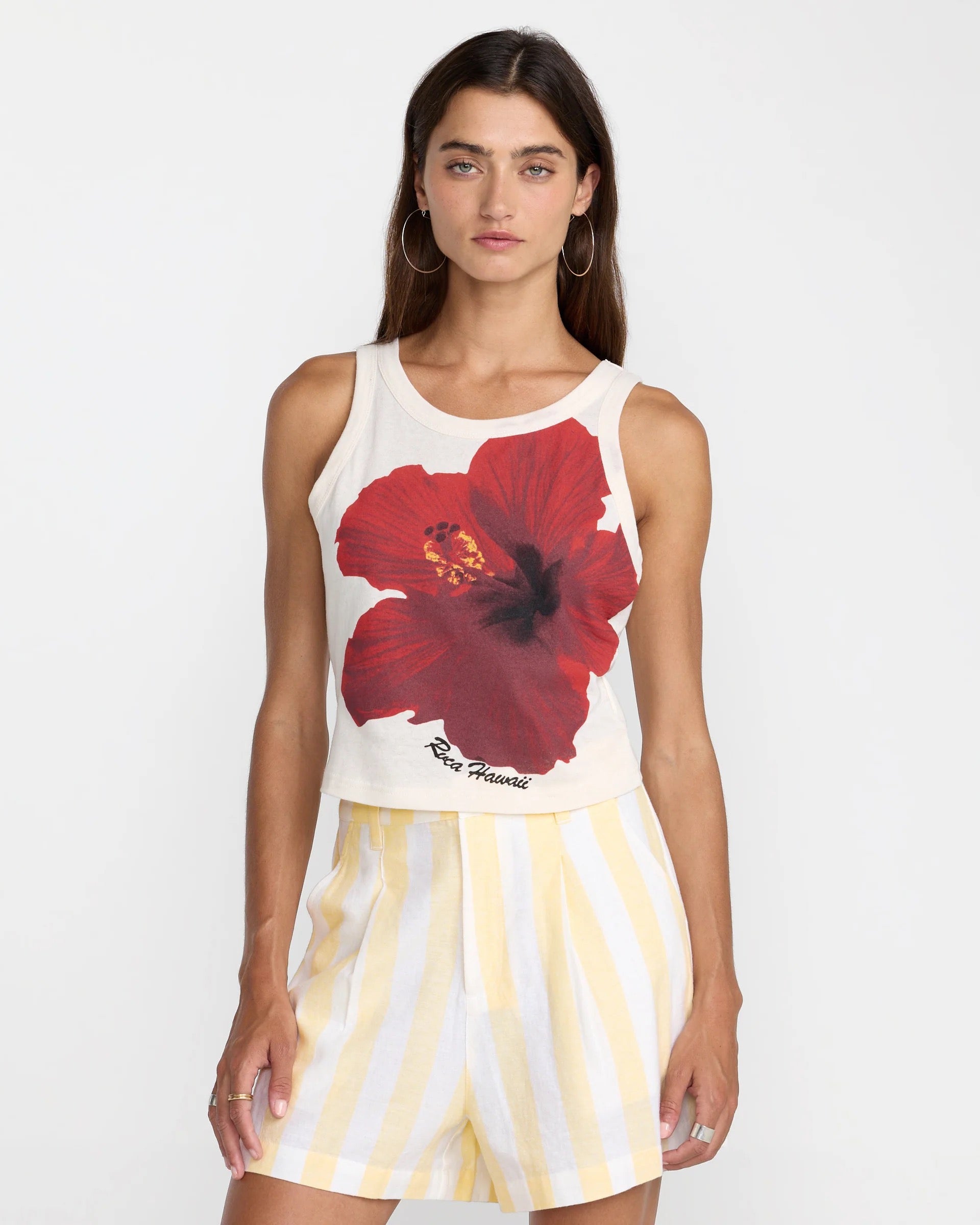Hibiscus Tank - Cloud
