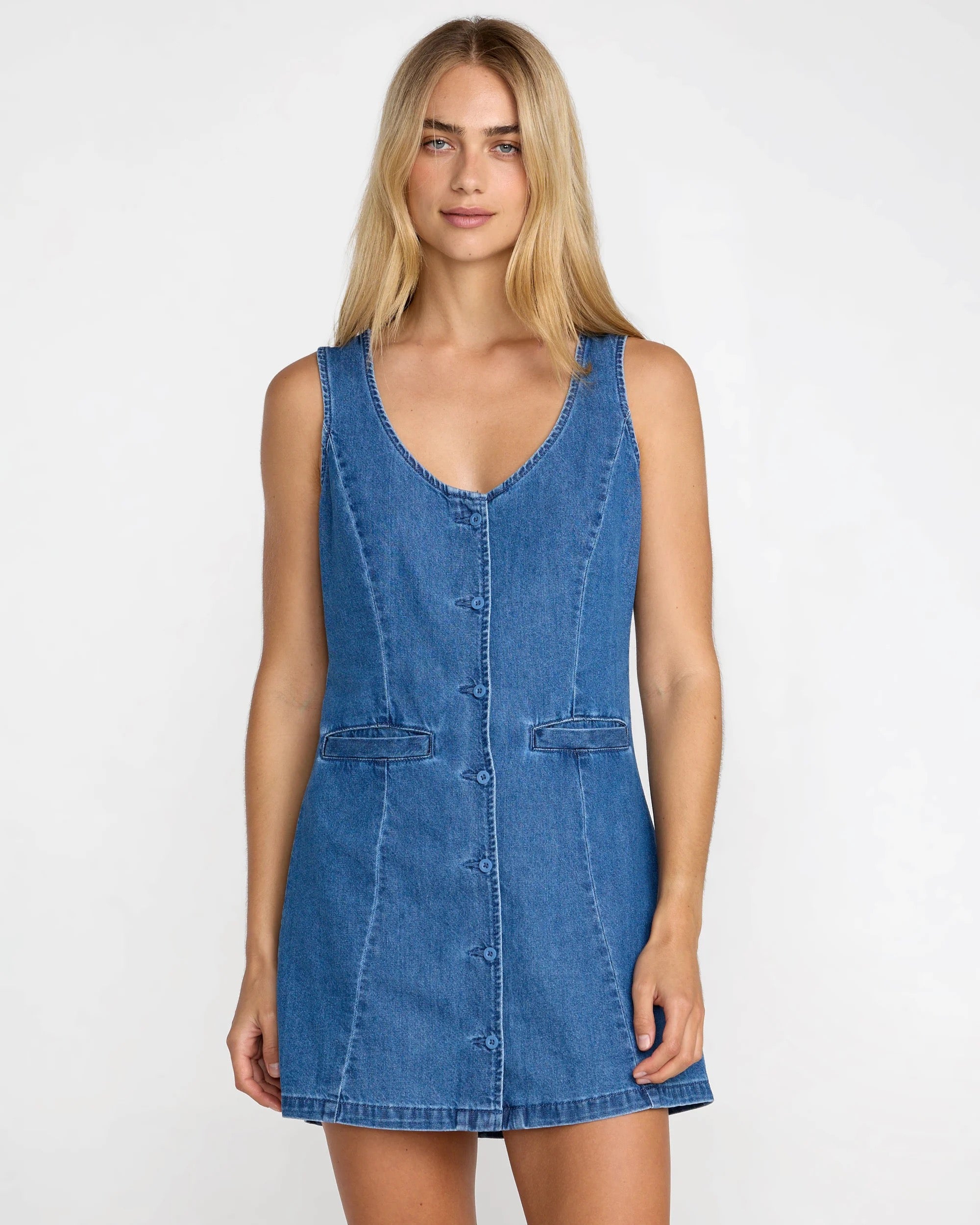 Lainey Mini Dress - Crystal Blue