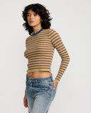 Bond Stripe Long Sleeve - Sand Dune