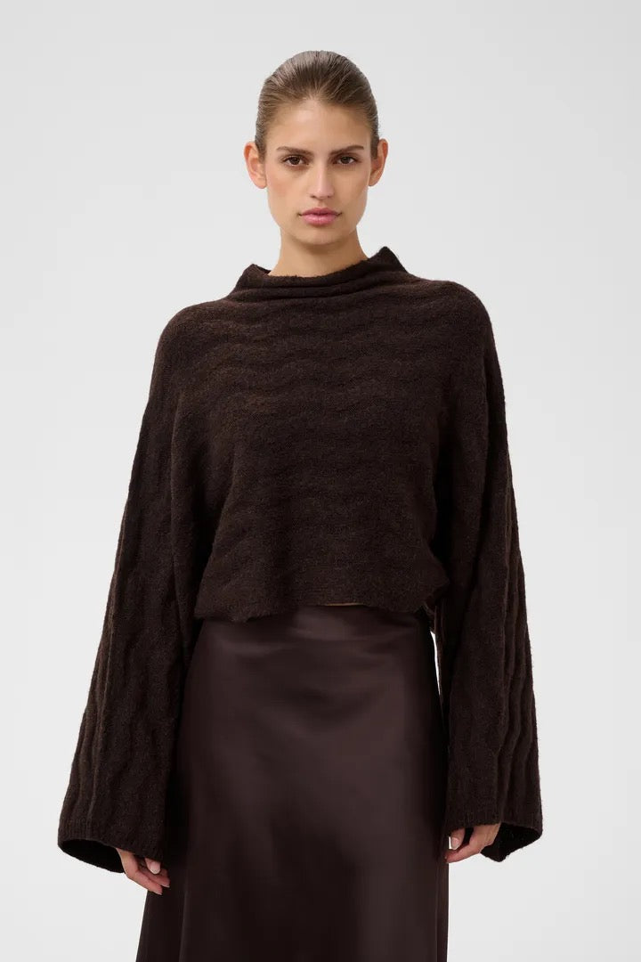 Idalia Ponch Pullover - Ganache Melange
