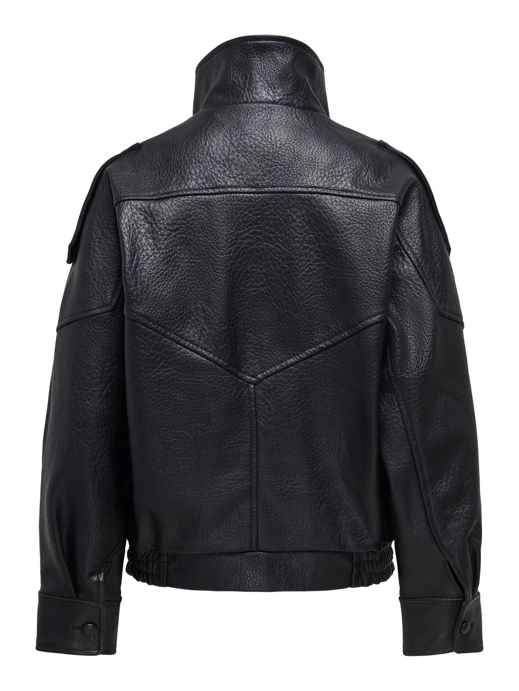 Vani Faux Leather Jacket - Black