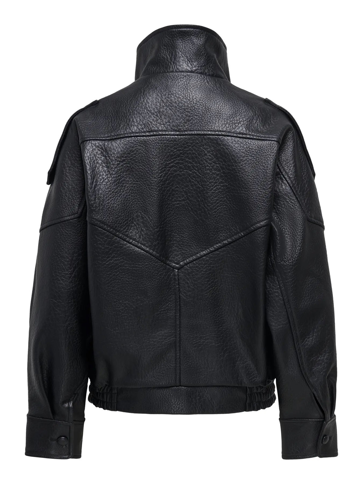 Vani Faux Leather Jacket - Black