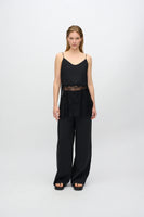 Elia Tank With Lace - Black