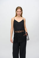Elia Tank With Lace - Black