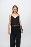 Elia Tank With Lace - Black