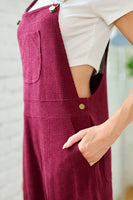 Maroon Classic Cord Overalls