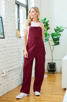 Maroon Classic Cord Overalls