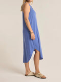 Reverie Slub Midi Dress - Blue Wave