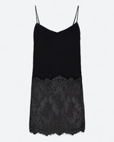 Elia Tank With Lace - Black
