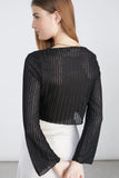 Trumpet Sleeve Cardigan - Black