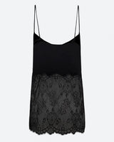 Elia Tank With Lace - Black