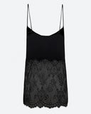 Elia Tank With Lace - Black