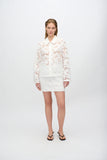 Selma Long Sleeve Lace Shirt - Coco Milk