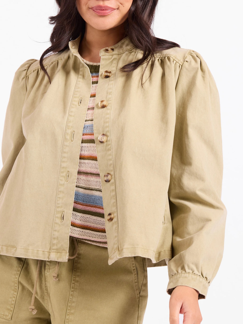 Wildhearted Buttoned Jacket - Olive Green