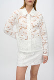 Selma Long Sleeve Lace Shirt - Coco Milk
