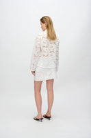 Selma Long Sleeve Lace Shirt - Coco Milk