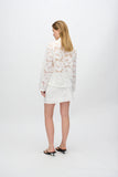 Selma Long Sleeve Lace Shirt - Coco Milk