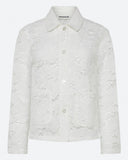 Selma Long Sleeve Lace Shirt - Coco Milk