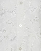 Selma Long Sleeve Lace Shirt - Coco Milk