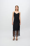 Elly Dress With Lace - Black
