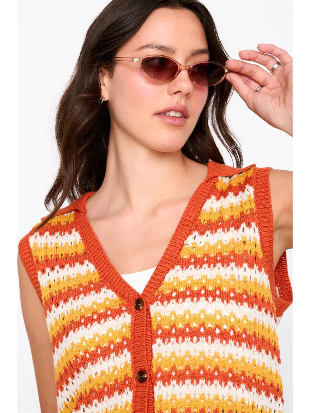 Orange Stripe Vest