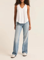 Bayview V Neck Tank - White