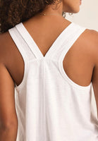 Bayview V Neck Tank - White