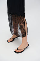 Elly Dress With Lace - Black