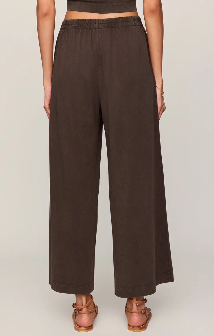 Scout Jersey Crop Flare Pant - Dark Chocolate