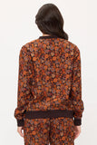 Fall Floral Cord Bomber Jacket