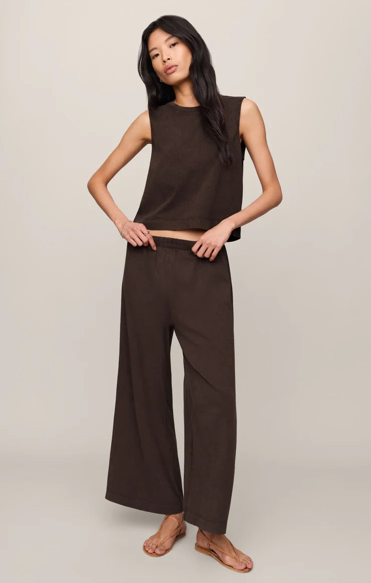 Scout Jersey Crop Flare Pant - Dark Chocolate