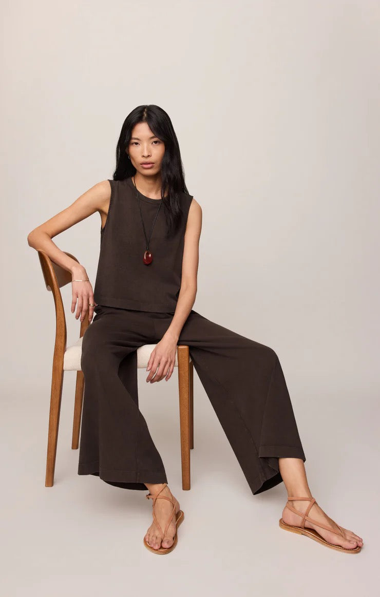 Sloane Jersey Muscle Tank - Dark Chocolate