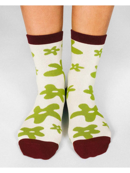 Flower Knit Ankle Sock