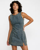 Jessie Mini Dress - Dusty Blue