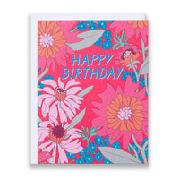 Vintage Florals Birthday Card