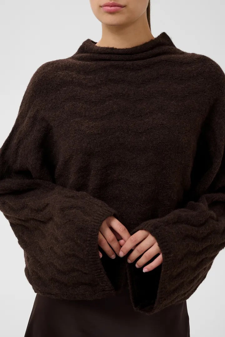 Idalia Ponch Pullover - Ganache Melange