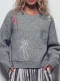 Firework Embroidery Sweater