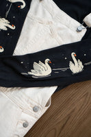 Night Swans Long Sleeve Printed Tee